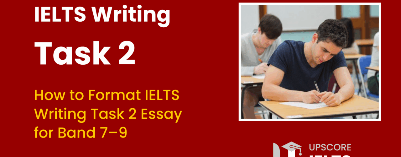 IELTS Writing Task 2 guide illustration: formatting your essay for Band 7-9
