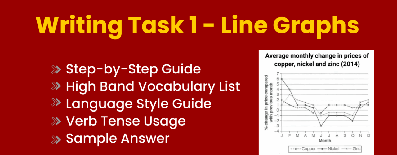 IELTS Writing Task 1 Line Graphs: High-Band Vocabulary & Sample Answers